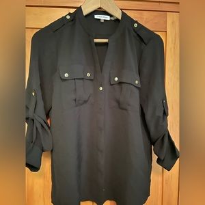 Calvin Klein black button down